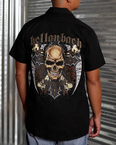 Image of Mens Work Shirt - Reaper On Dickies Work Shirt