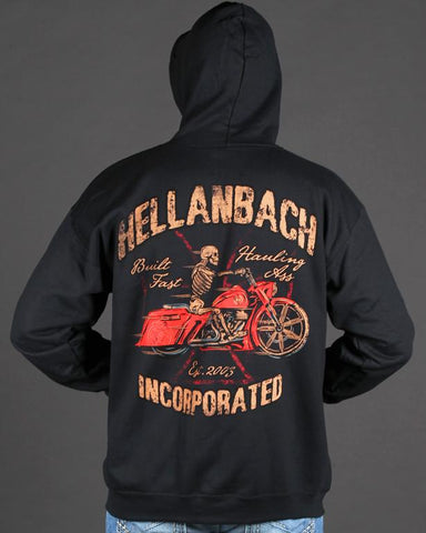 Image of Mens Zip-Up Hoodie - Built Fast Bagger Zip Up Hoodie