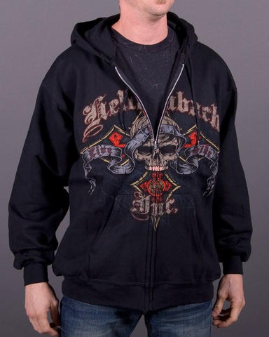 Image of Mens Zip-Up Hoodie - Live To Ride Full-Zip Up Hoodie