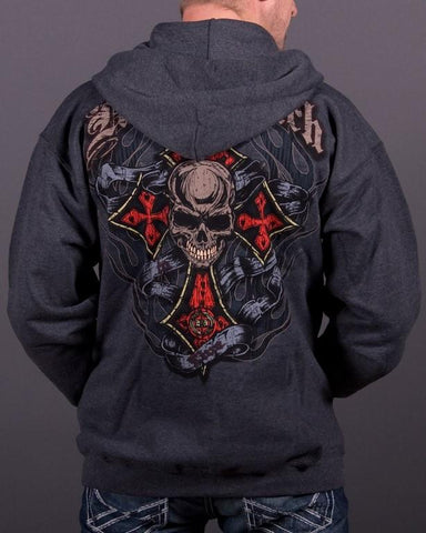 Image of Mens Zip-Up Hoodie - Live To Ride Full-Zip Up Hoodie