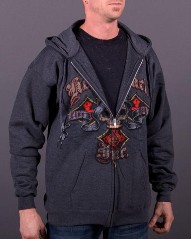 Image of Mens Zip-Up Hoodie - Live To Ride Full-Zip Up Hoodie
