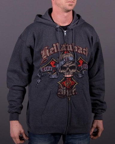 Image of Mens Zip-Up Hoodie - Live To Ride Full-Zip Up Hoodie