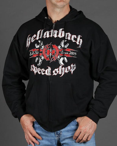 Image of Mens Zip-Up Hoodie - Speed Shop Zip-Up Hoodie