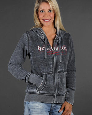 Womens Hoodies - Angel Winged Zen Full-Zip Fleece Hood