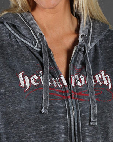 Image of Womens Hoodies - Angel Winged Zen Full-Zip Fleece Hood