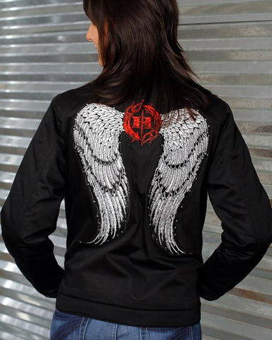 Image of Womens Jacket - Angel Wings Jacket W/ Swarovski Crystals