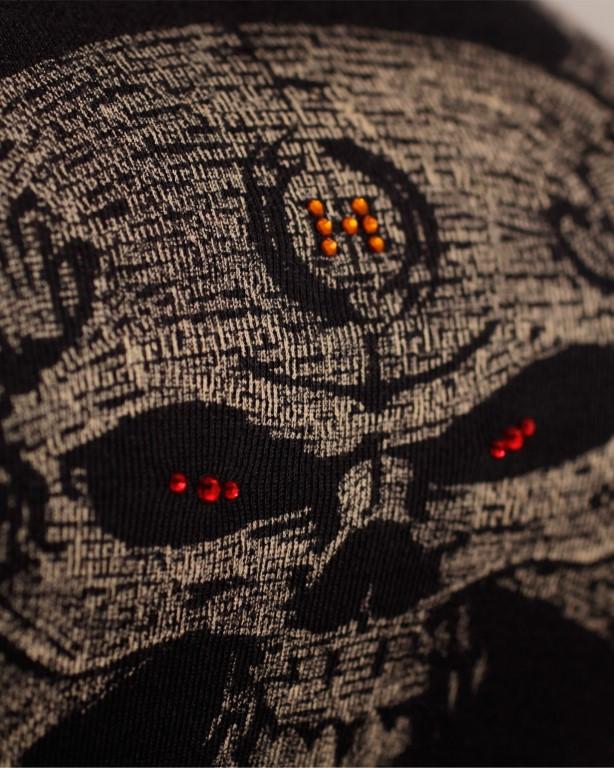 Womens Tank - HB Skull & Crossbones Bella Tank Top With Crystals