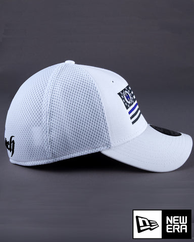 Image of H76 Blue Bar First Responder USA Flag on Stretch Mesh