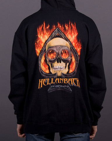 Image of Mens Hoodie - Burning Ace Hooded Pullover