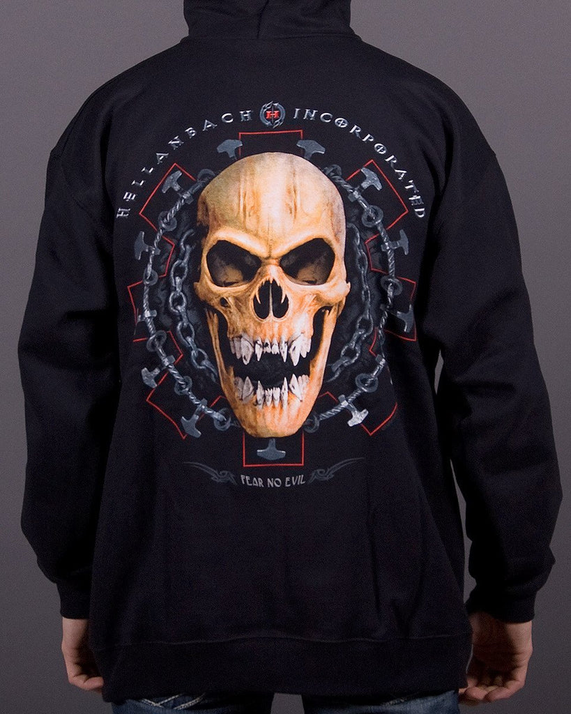 Mens Hoodie - Fear No Evil Hooded Pullover