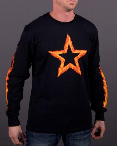 Image of Mens LS T-Shirt - Fire Star Long Sleeve