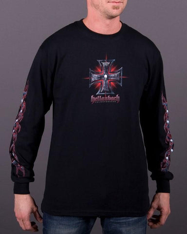 Image of Mens LS T-Shirt - Red Tribal Glow Long Sleeve