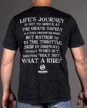 Mens Premium T-Shirt - HB Nation "What A Ride" Mineral Washed Premium Shirt