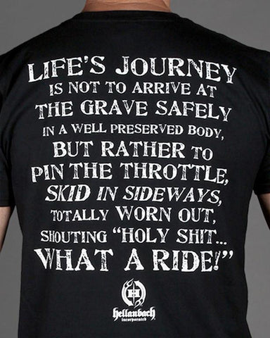 Image of Mens T-Shirt - Hellanbach Nation - Life's Journey What A Ride T-Shirt