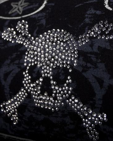 Image of Womens T-Shirt - Crystal Skull Tombstone On Bella Tee